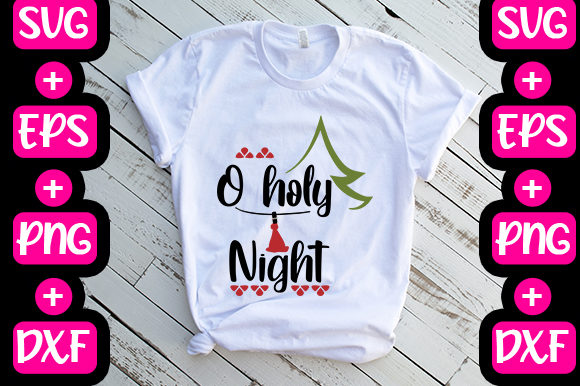 Christmas O Holy Night Graphics & T-Shirt Designs