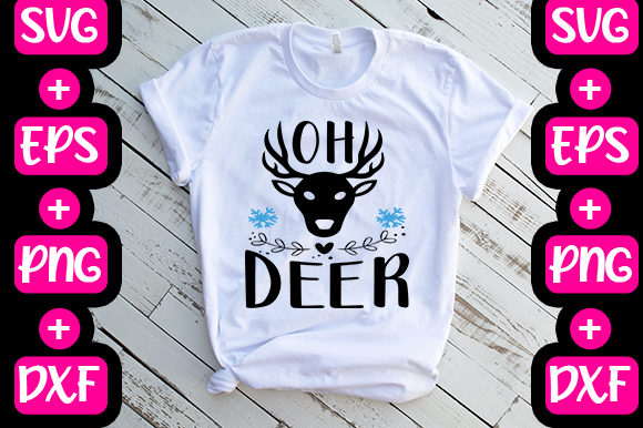 Christmas Oh Deer: Festive Graphics for T-Shirt Designs & Local Branding