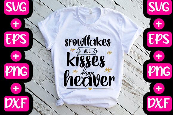 Christmas Snowflakes All Kisses Graphics & T-Shirt Designs