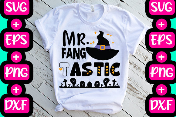 Mr. Fang Tastic: Halloween Graphics & T-Shirt Designs