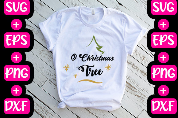 O Christmas Tree Graphics for T-Shirt Designs & Branding