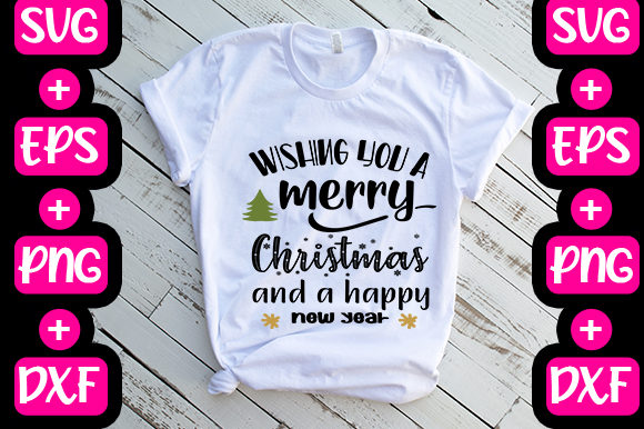 Wishing You a Merry Christmas Graphics & T-Shirt Designs